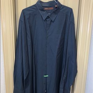 Blue Patterned Perry Ellis Shirt